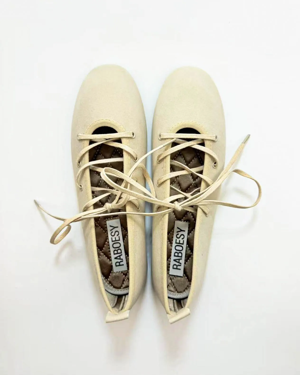 Cross Tied Ballet Flats
