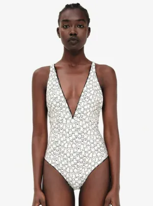 Deep V-Neckline One Piece - BOO!