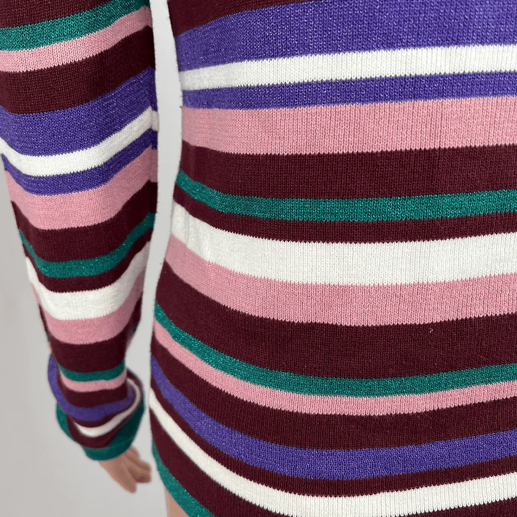 Dotti Striped Knit Long Sleeve Jumper XS