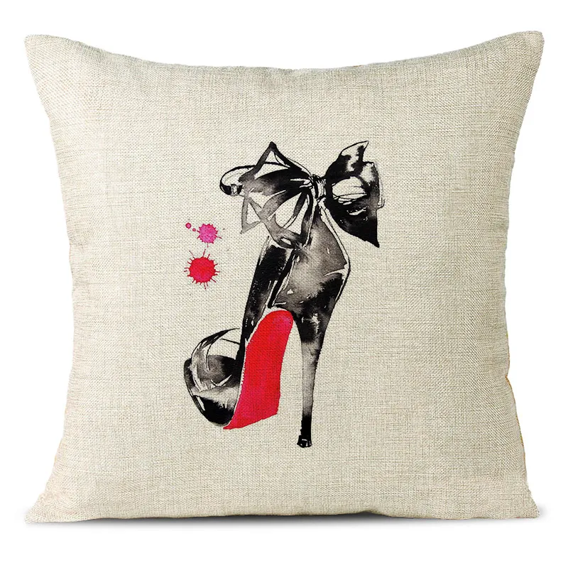 Elegant Highheels Linen Pillowcase