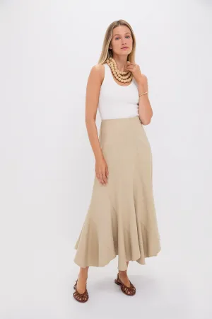 Fawn Drapey Twill Mallory Skirt