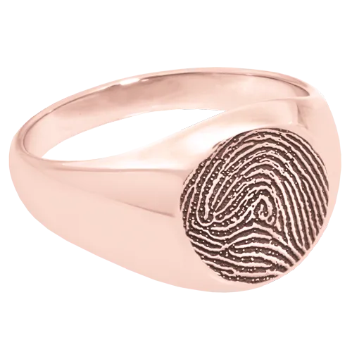Fingerprint Elegant Round Ring