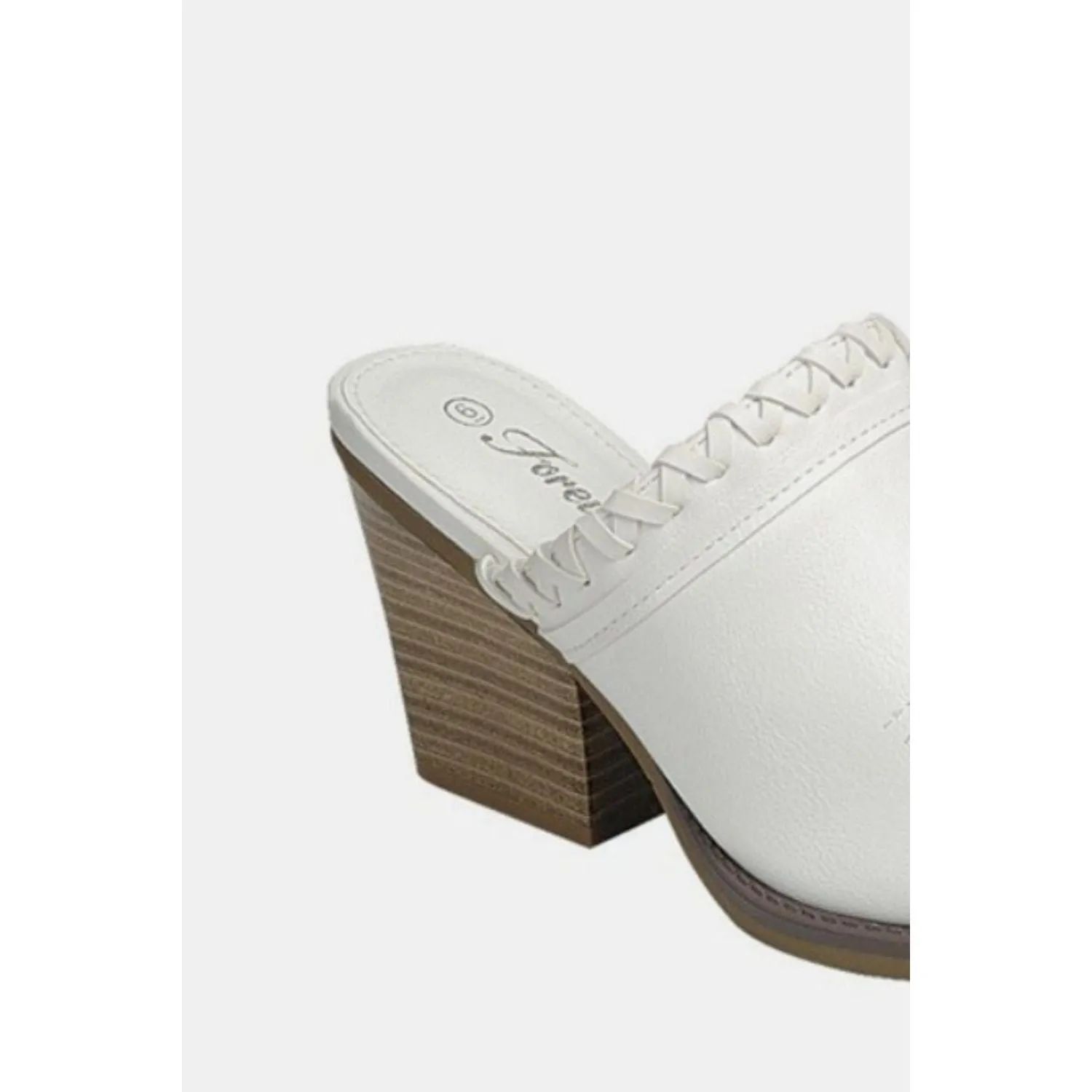 Forever Link Pointy Toe Slip On Chunky Mules