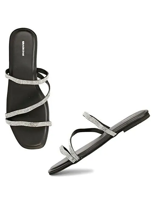 GRACECODE Slip-On Stylish Open Toe Comfort flats for Women