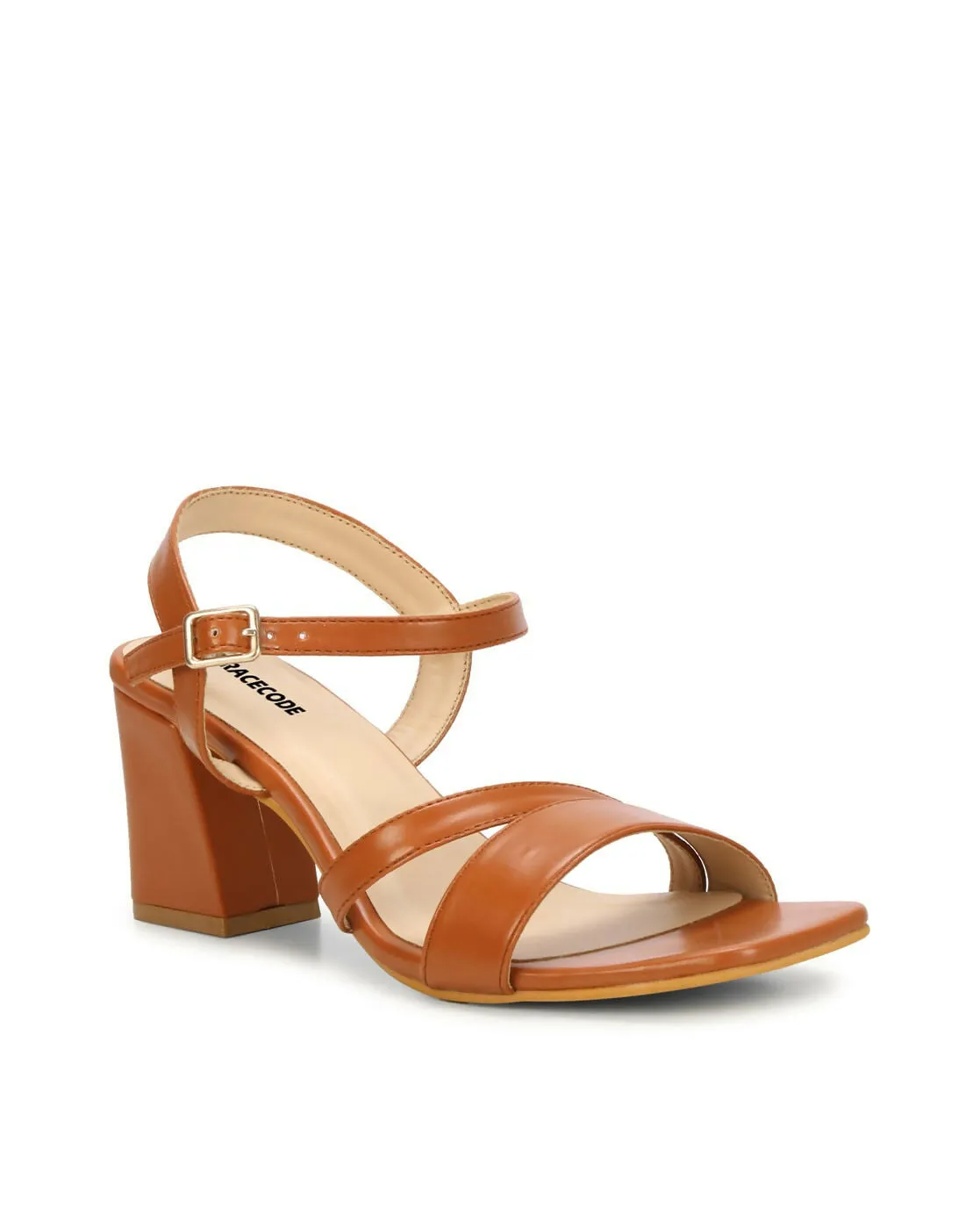 GRACECODE Women's Open-Toe Chunky-Heeled Sandals