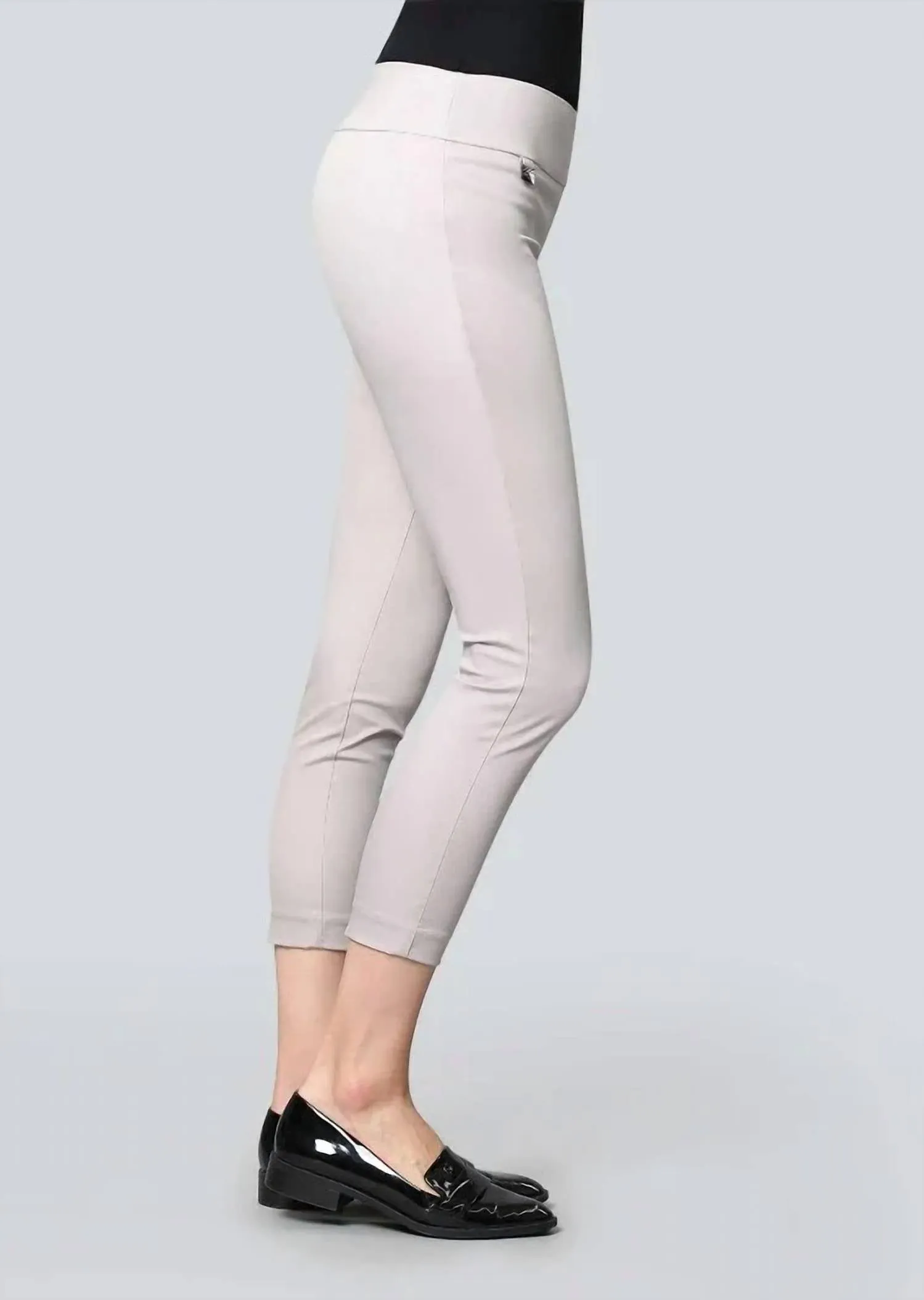 Juniper Fabric Ankle Pants In Stone