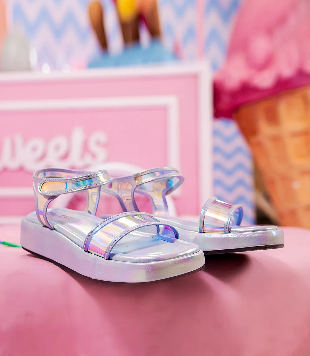 KG0111-SILVER-Girl Sandal
