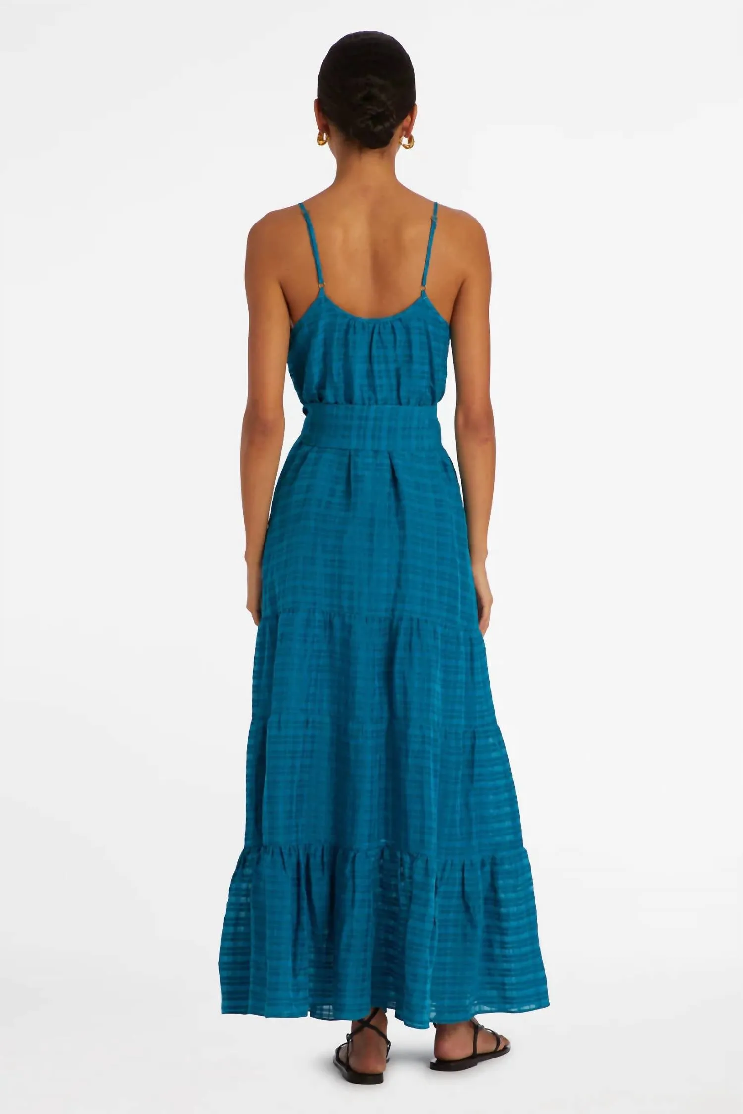 Kinley Ruffled Dress In Lagoon