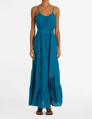 Kinley Ruffled Dress In Lagoon