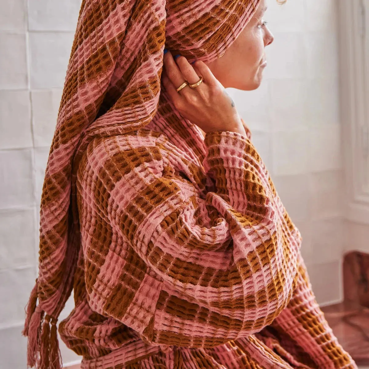 Kip&Co Waffle Bath Robe | Toasted Marshmallow
