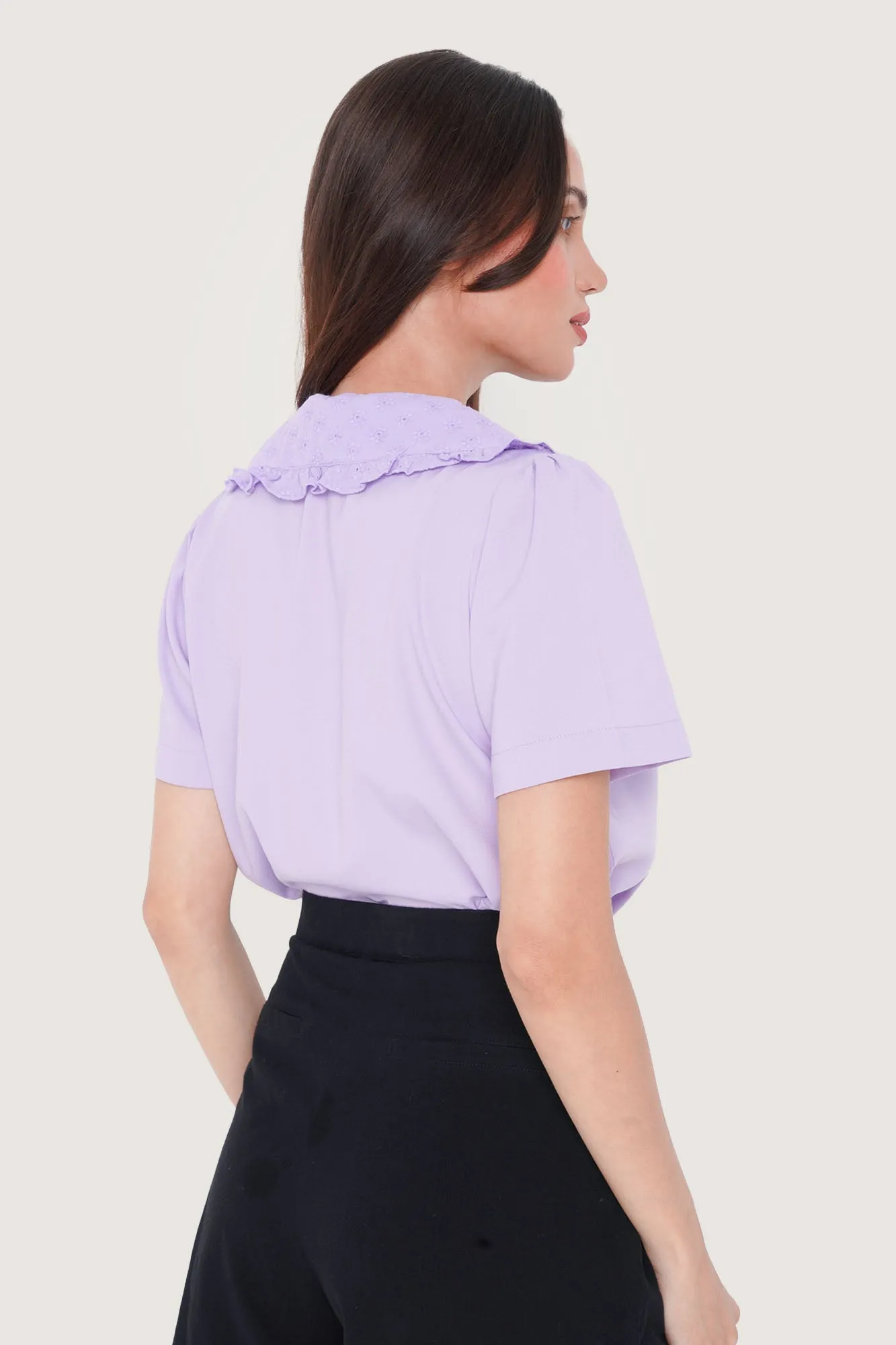 Lace Collar Top