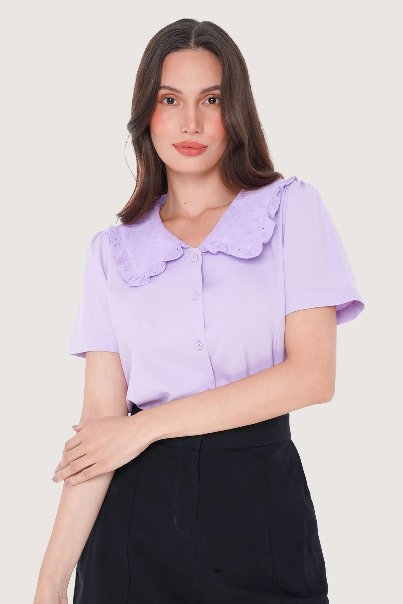 Lace Collar Top