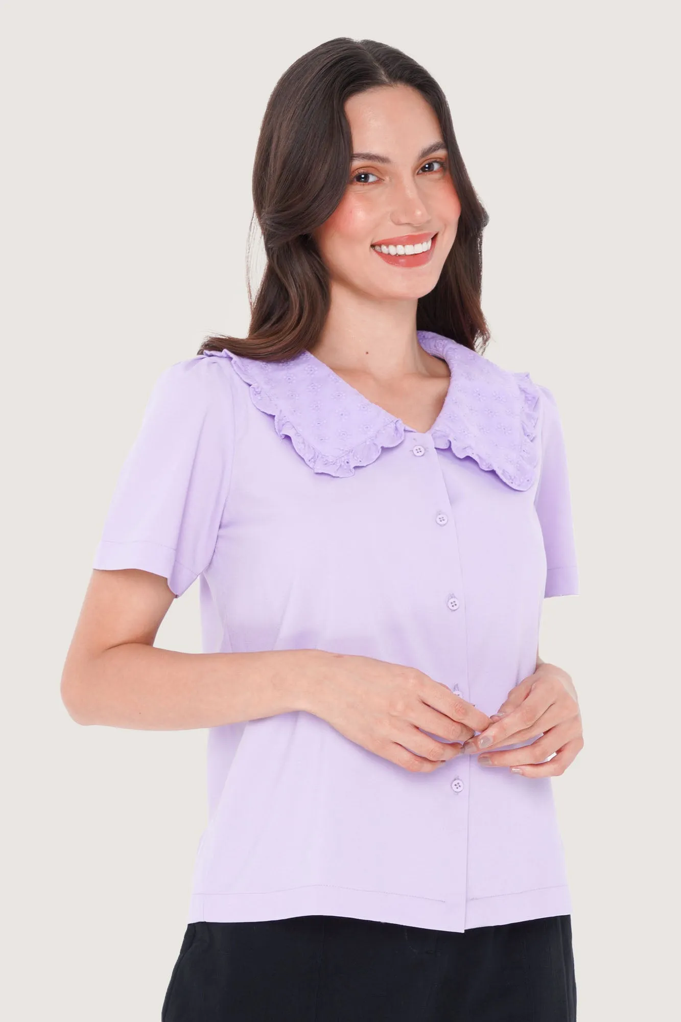 Lace Collar Top