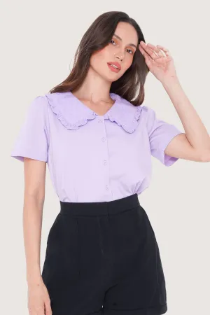 Lace Collar Top