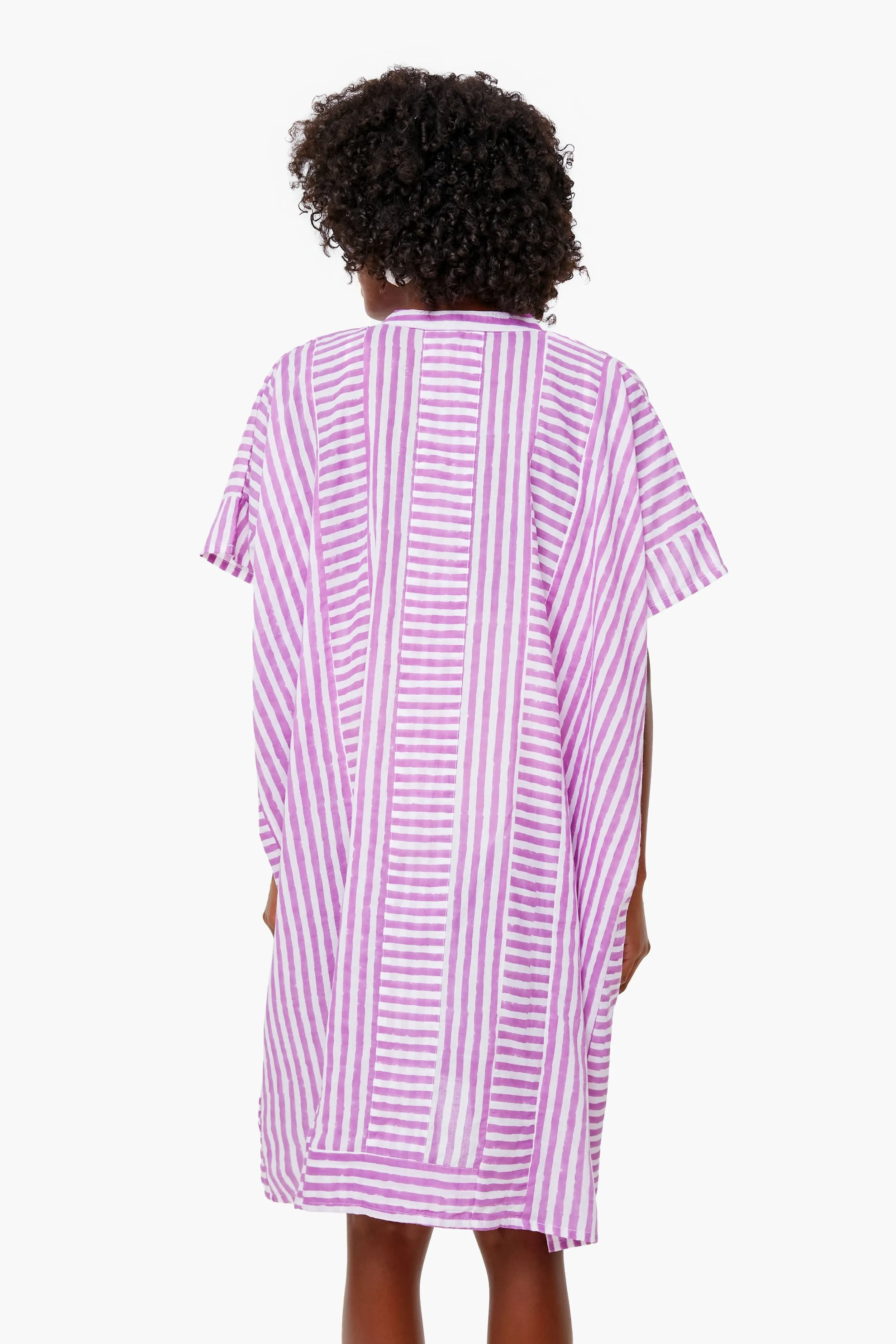 Lavendula Stripe Emerson Short Caftan