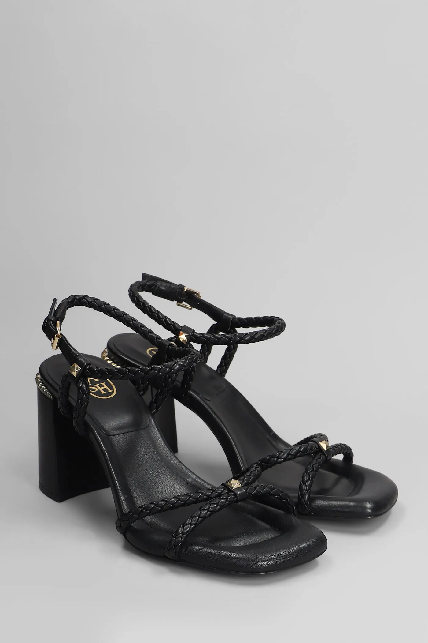 Lola Bis Sandals in black leather