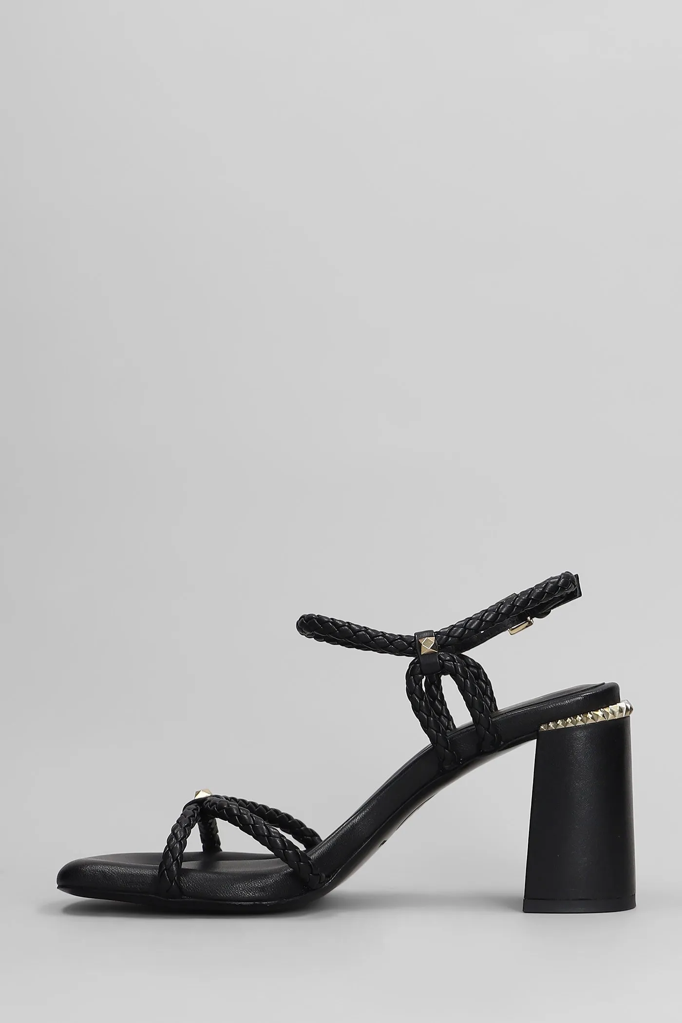 Lola Bis Sandals in black leather