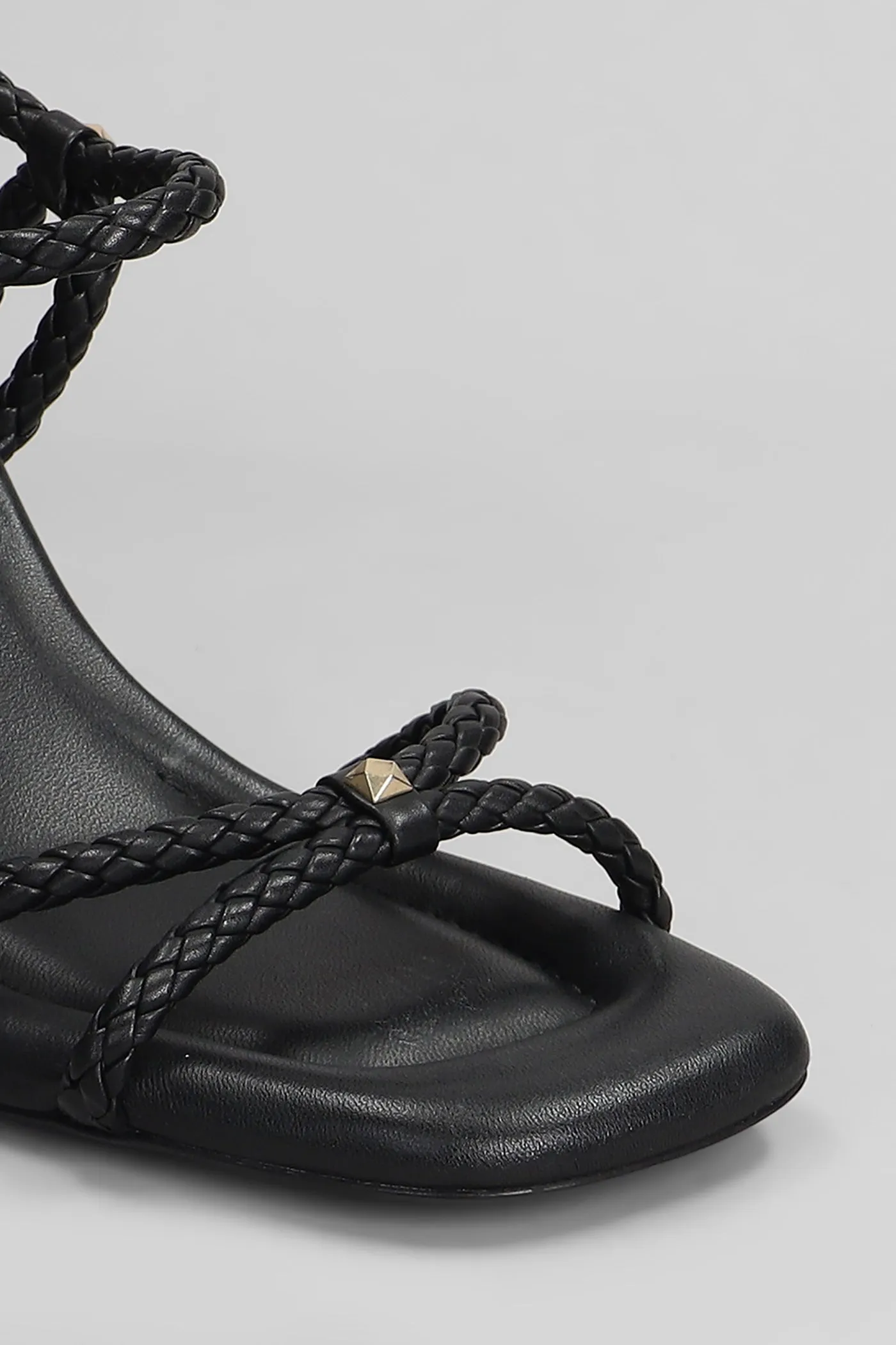 Lola Bis Sandals in black leather