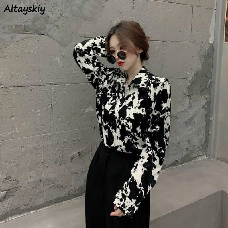 Loose Tie Dye Long Sleeve Chic Shirt