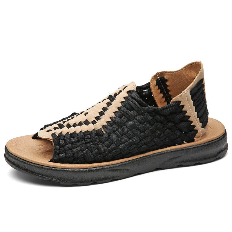 Men's Casual Set Foot Woven Sandals