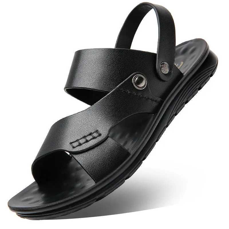 Men’s Handmade Summer Sandals | PU Casual Slippers