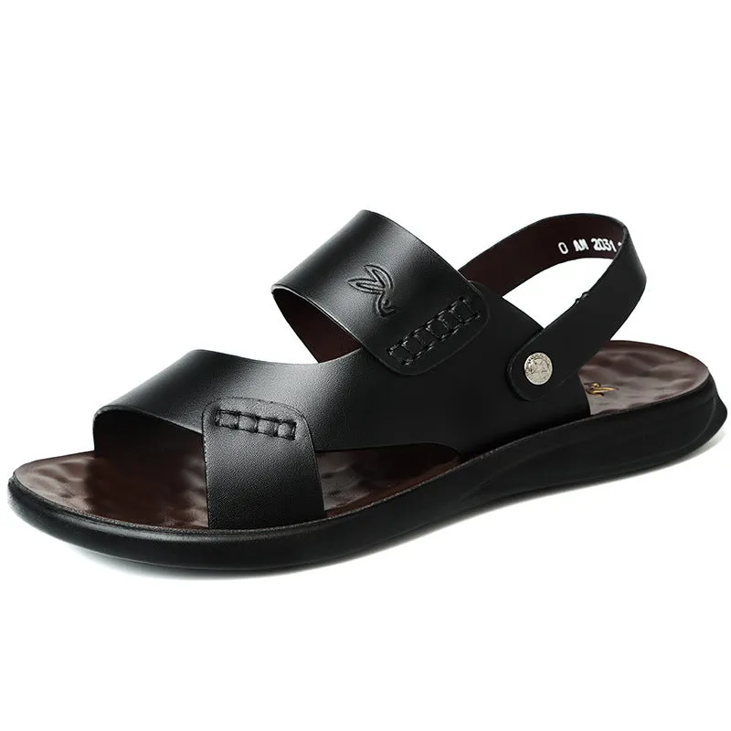 Men’s Handmade Summer Sandals | PU Casual Slippers