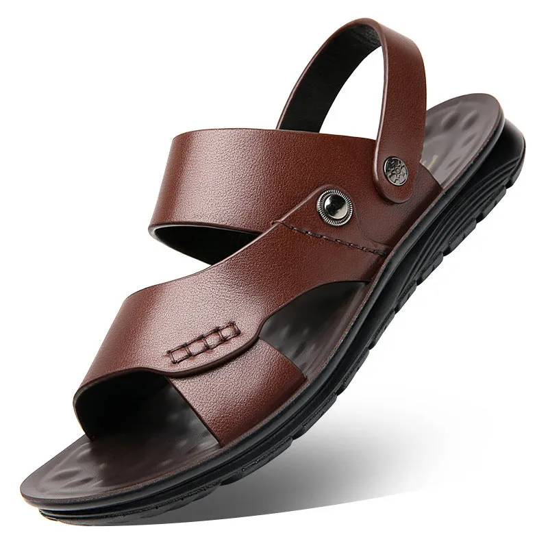 Men’s Handmade Summer Sandals | PU Casual Slippers