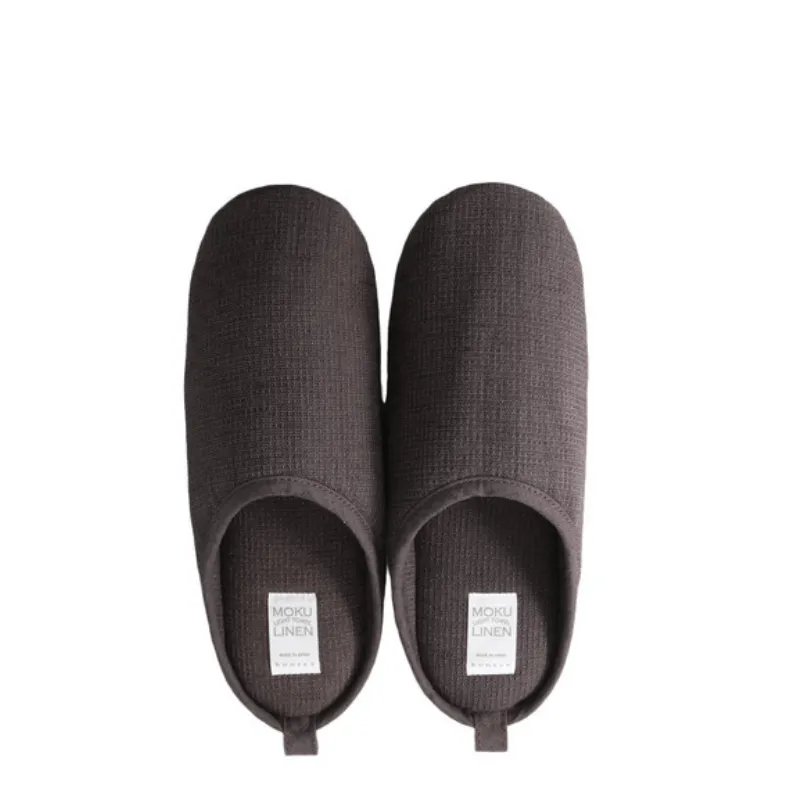 Moku Linen Room Shoes - Charcoal