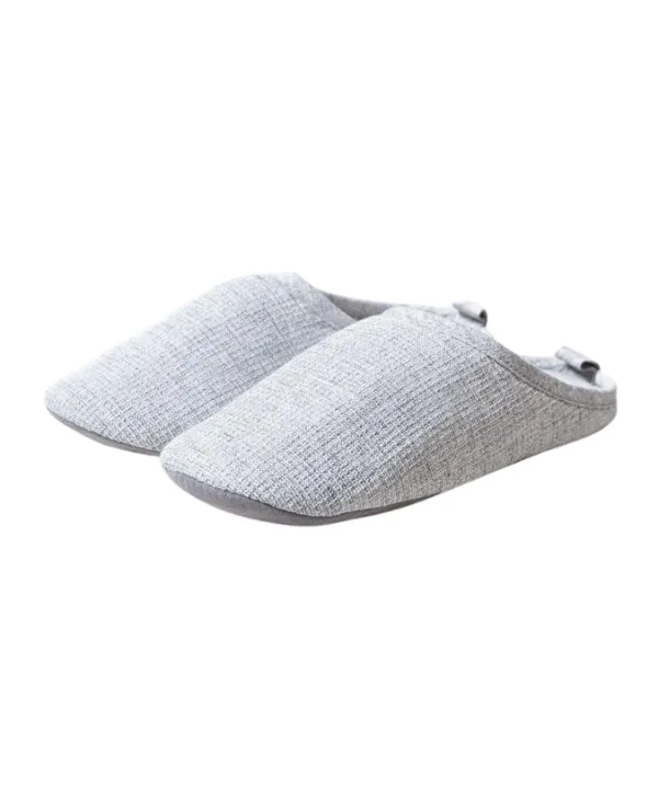 Moku Linen Room Shoes - Light Grey
