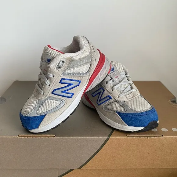New Balance 990 Red/Blue Toddler Sneakers- SZ 4 C