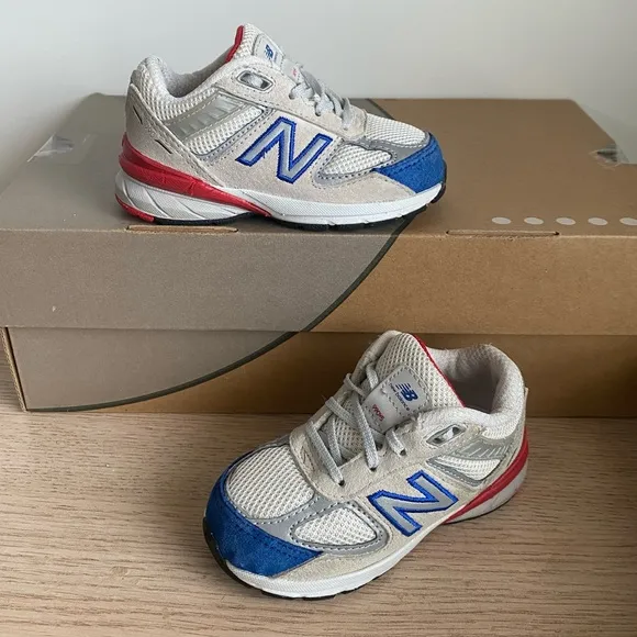 New Balance 990 Red/Blue Toddler Sneakers- SZ 4 C