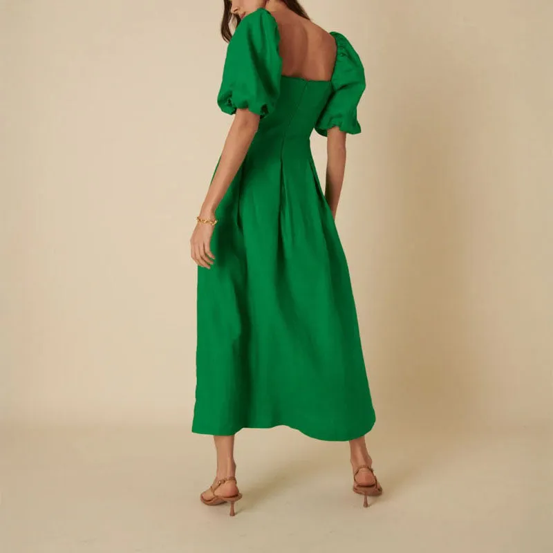 NOBODYS CHILD Demi Midi Dress in Green