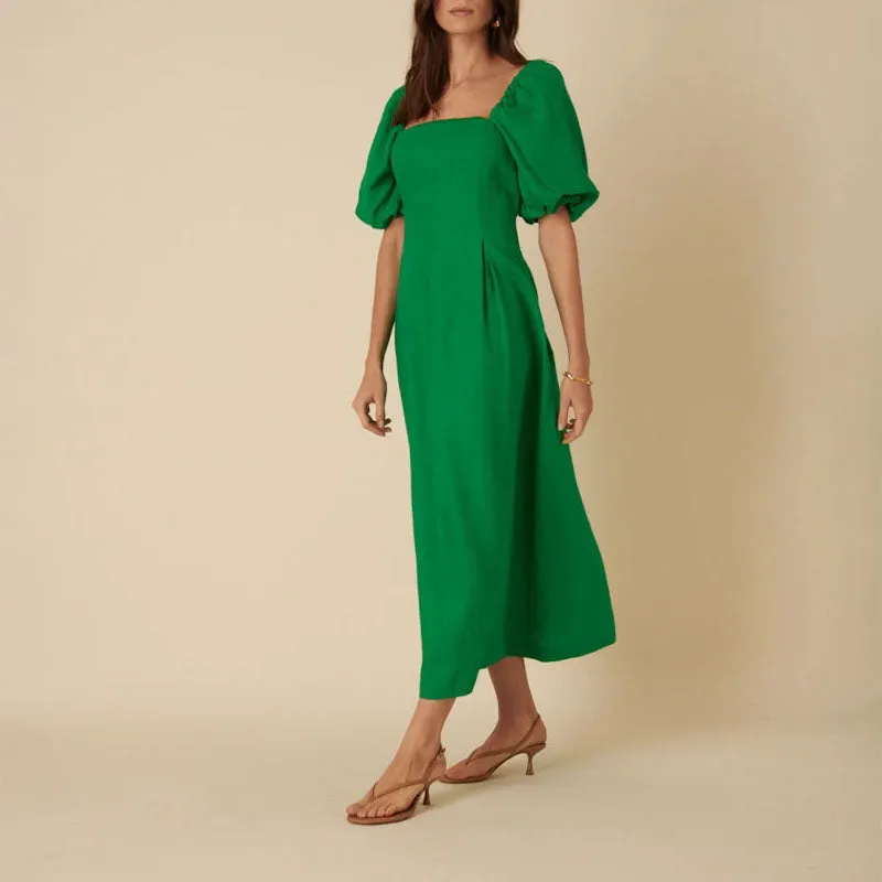 NOBODYS CHILD Demi Midi Dress in Green