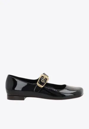 Polly Patent Leather Mary-Jane Ballet Flats