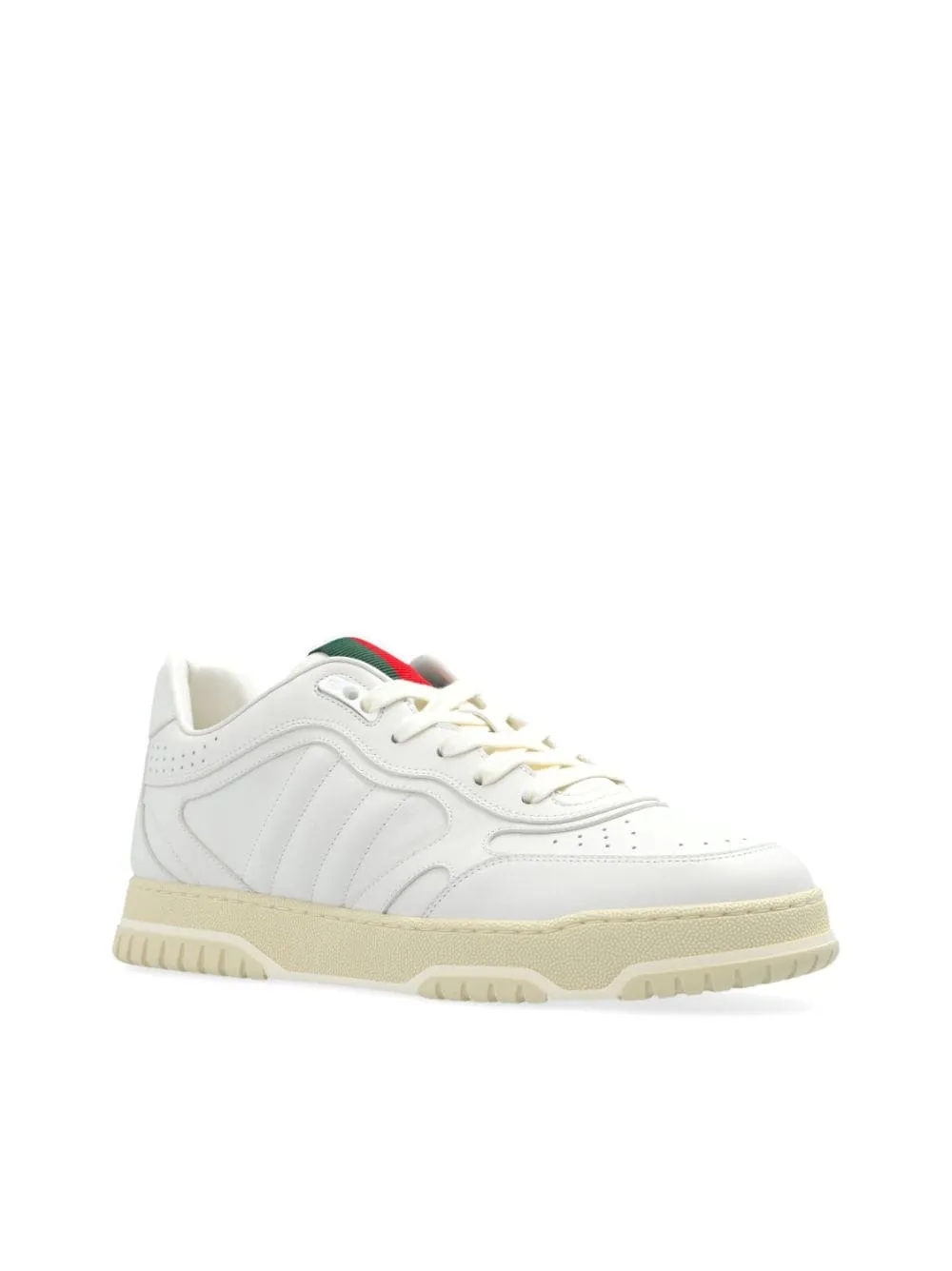 Re-web leather sneakers