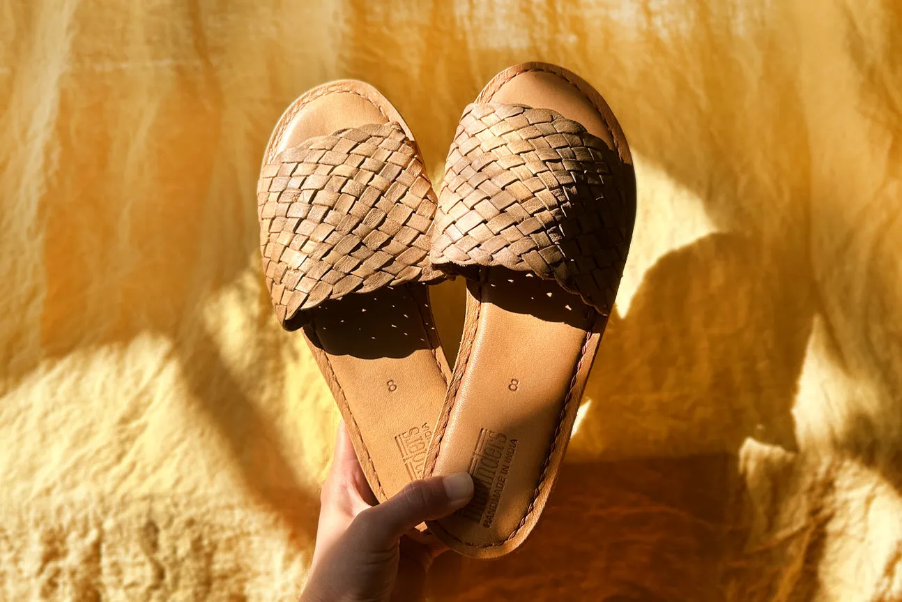 Seconds: Women's Woven Sandal in Honey