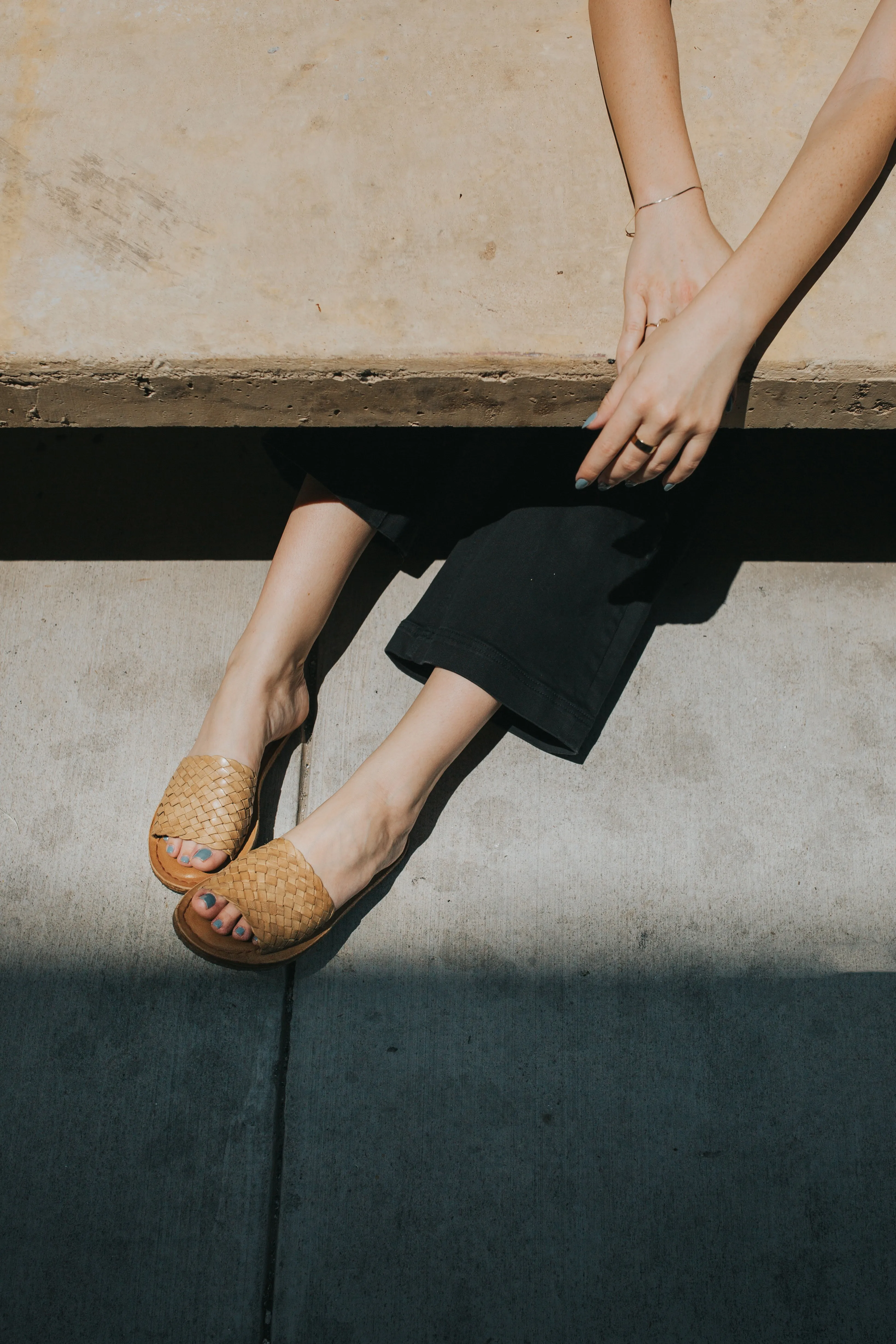 Seconds: Women's Woven Sandal in Honey