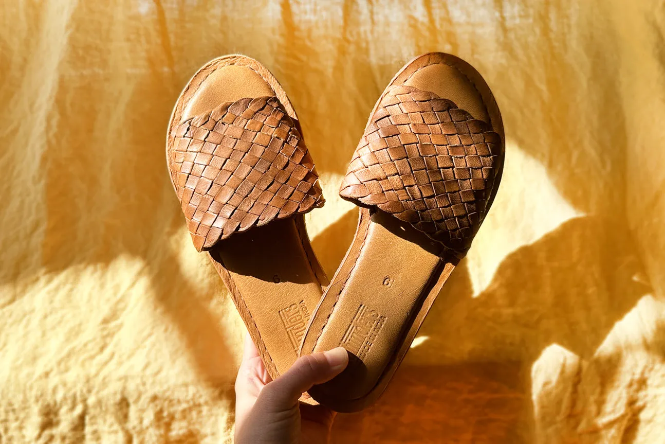 Seconds: Women's Woven Sandal in Honey