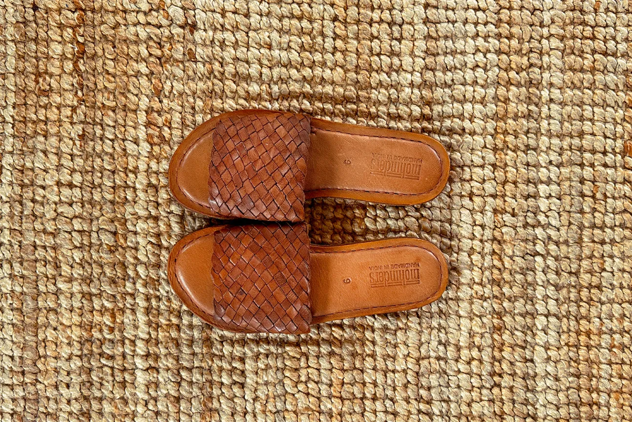 Seconds: Women's Woven Sandal in Honey