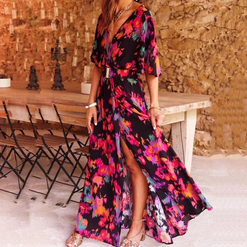 Selverine – Maxi-jurk met stijlvolle print