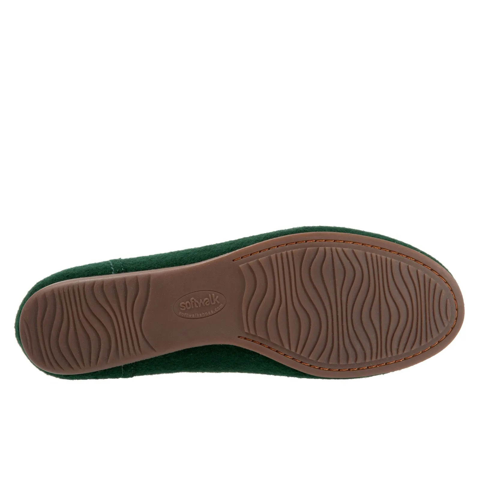 Softwalk Shiraz S2160-335 Womens Green Narrow Suede Ballet Flats Shoes