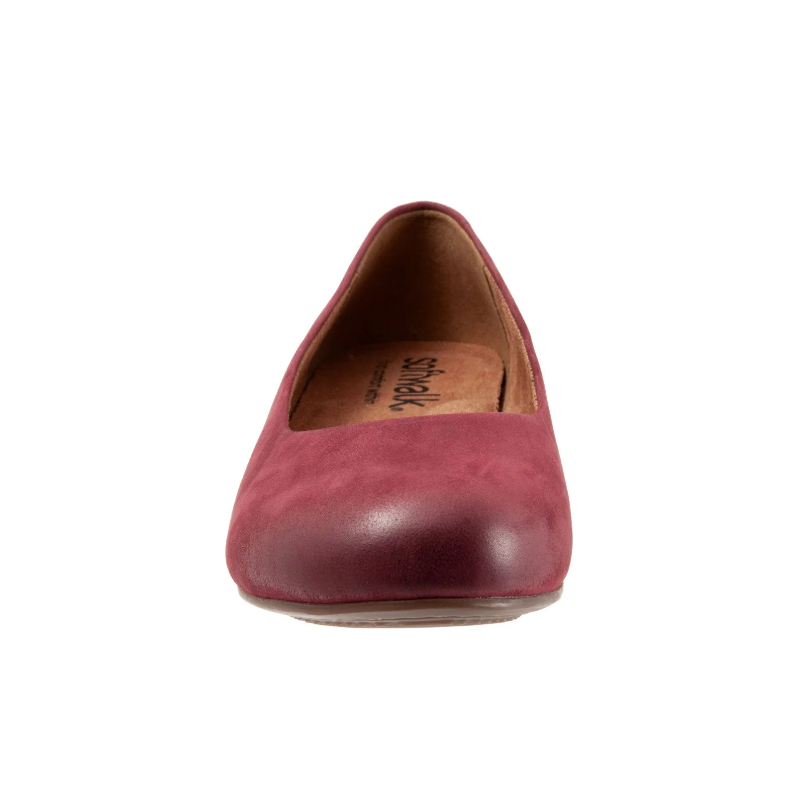 Softwalk Sonoma S1862-662 Womens Burgundy Extra Wide Ballet Flats Shoes