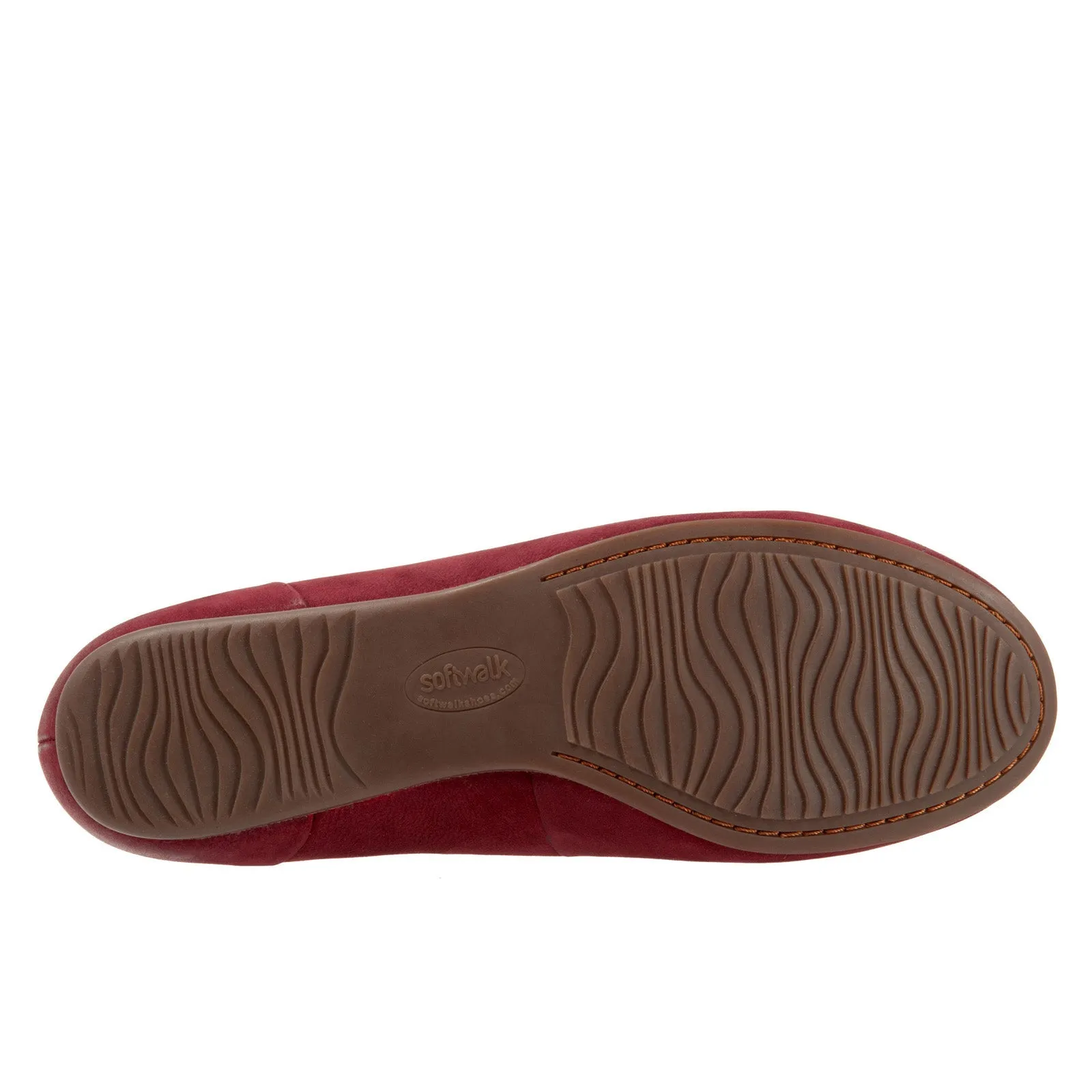 Softwalk Sonoma S1862-662 Womens Burgundy Extra Wide Ballet Flats Shoes