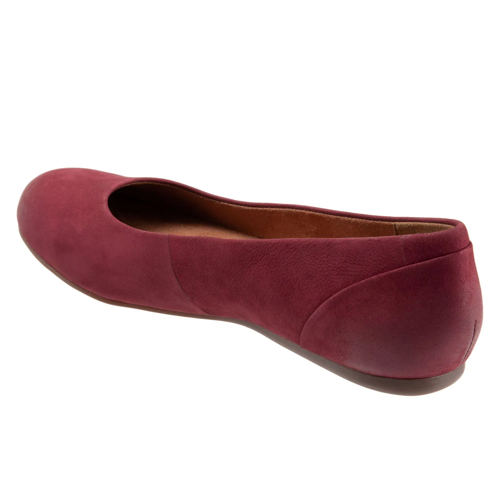 Softwalk Sonoma S1862-662 Womens Burgundy Extra Wide Ballet Flats Shoes