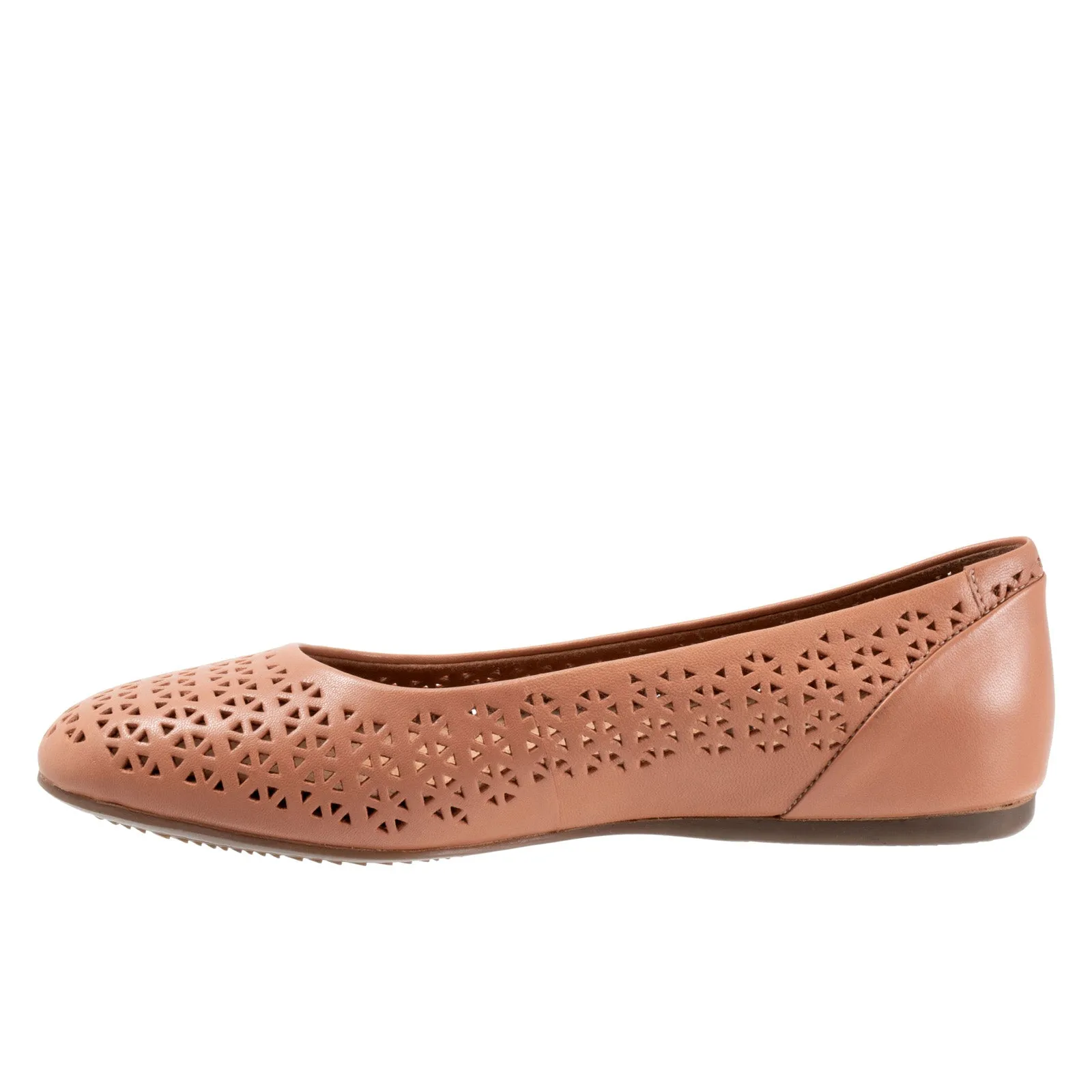 Softwalk Sonoma S1862-750 Womens Brown Extra Wide Ballet Flats Shoes