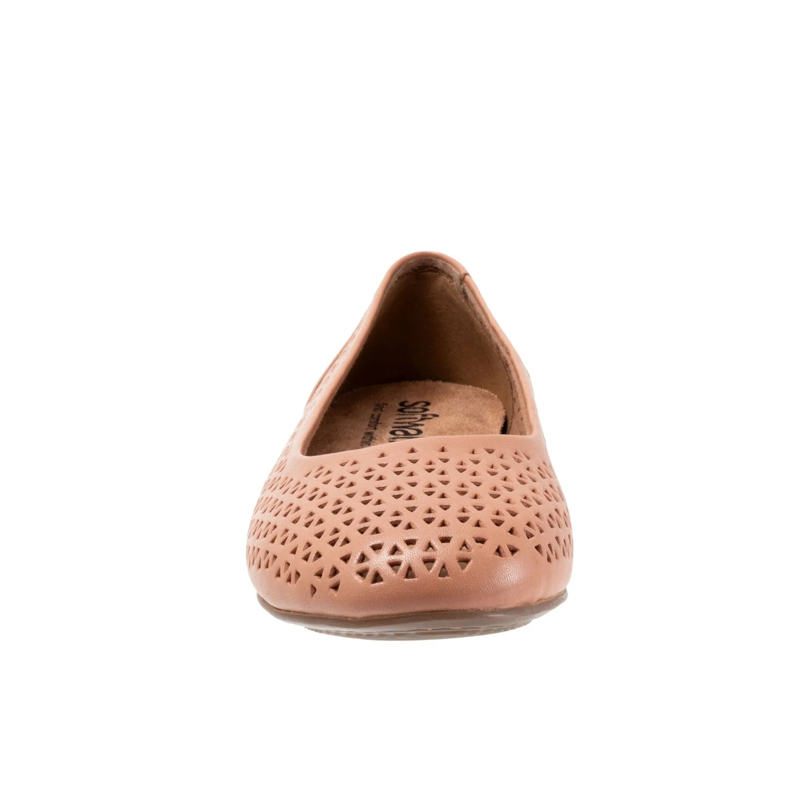 Softwalk Sonoma S1862-750 Womens Brown Extra Wide Ballet Flats Shoes