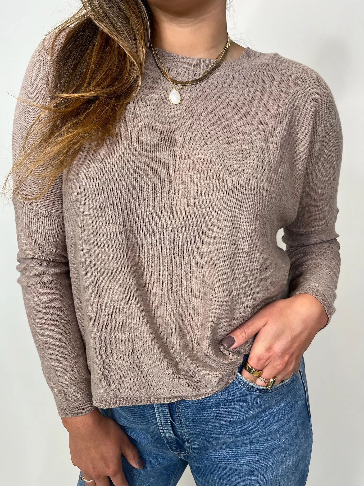 Stitch Drop Sandcastle Sweater