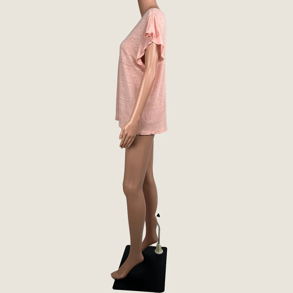 Sussan Short Sleeve Linen Top Small