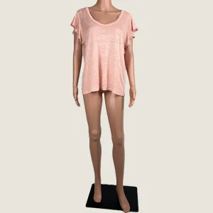 Sussan Short Sleeve Linen Top Small