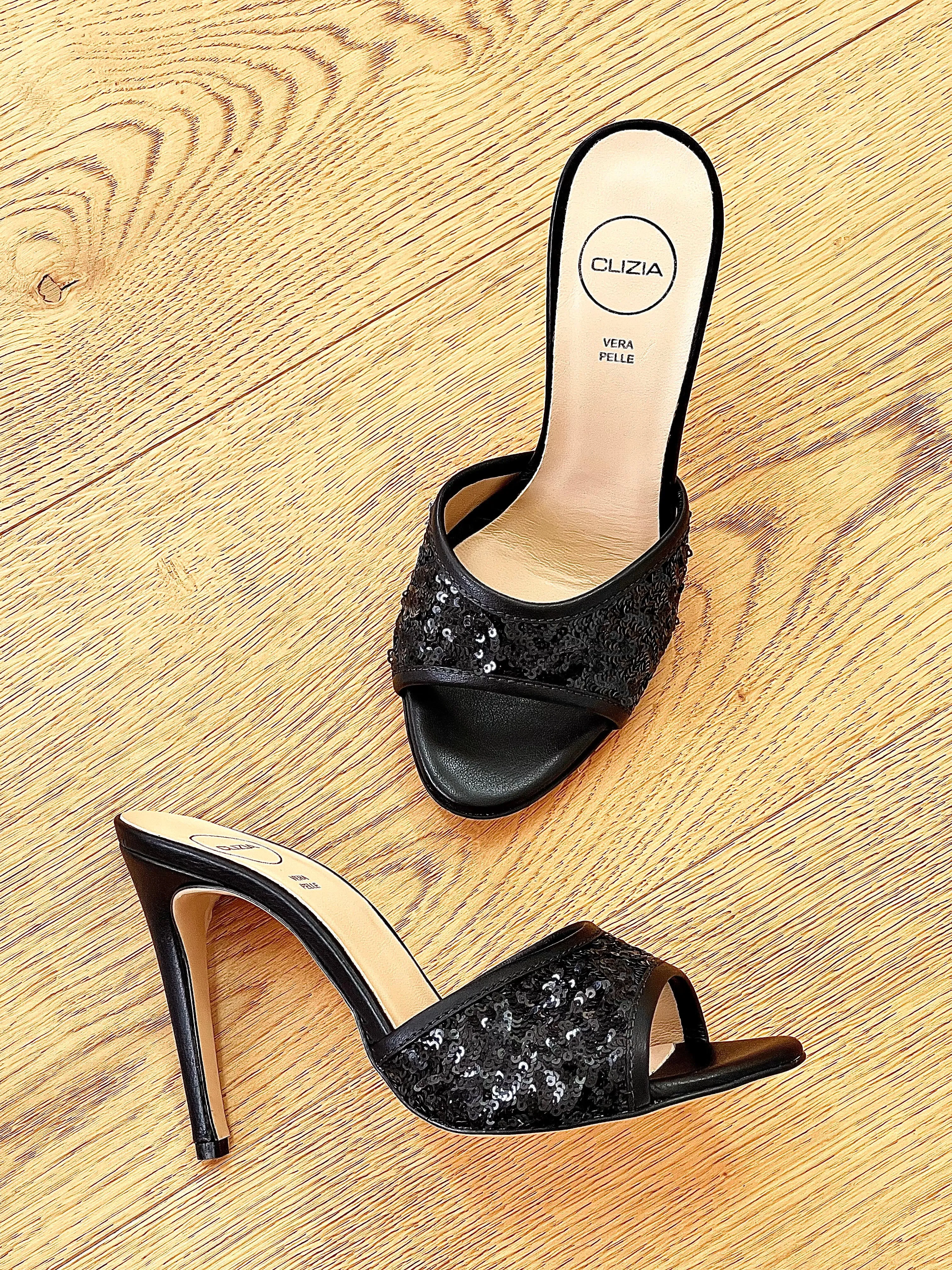 TEA PAILLETTES NERO